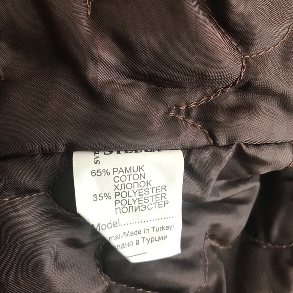 Chocolate Brown Corduroy Jacket - insulated, gold hardware - Picture 9 of 11